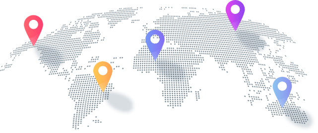 Carte des sept serveurs de diffusion IPTV